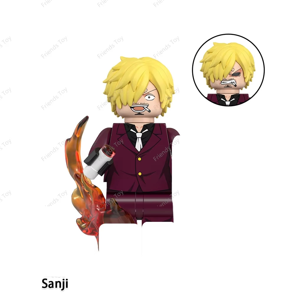One Piece Luffy OP Uta Sanji Garp Zoro Shanks Hancock‌ Nami‌ Mini Man Blocks Figure WM6195 WM6189 WM6194 WM6193