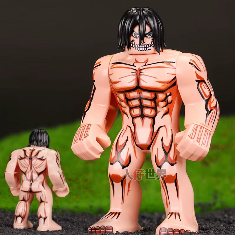 New Attack on Titan Building Blocks Eren Jaeger Levi Ackerman Mikasa Ackerman Mini Action Figure Toys