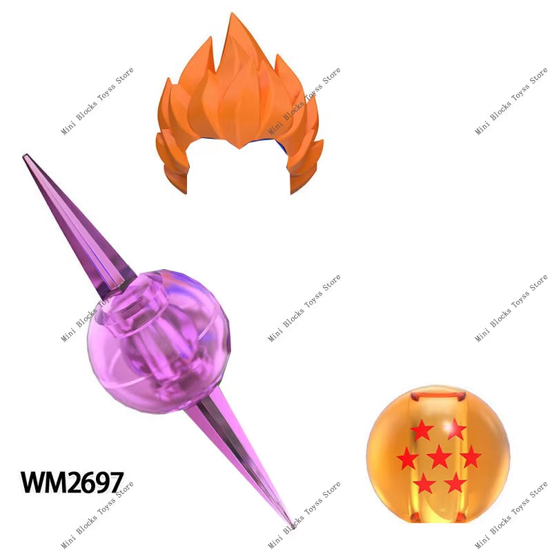 Anime Cartoon TV Son-Goku Gohan Kakarotto Vegeta Zamasu Piccolo Building Blocks for Gifts WM6177 WM6178 WM6179 WM6180 WM6181