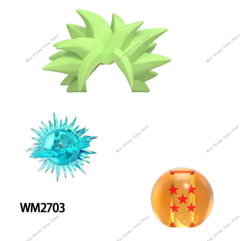 Anime Cartoon TV Son-Goku Gohan Kakarotto Vegeta Zamasu Piccolo Building Blocks for Gifts WM6177 WM6178 WM6179 WM6180 WM6181