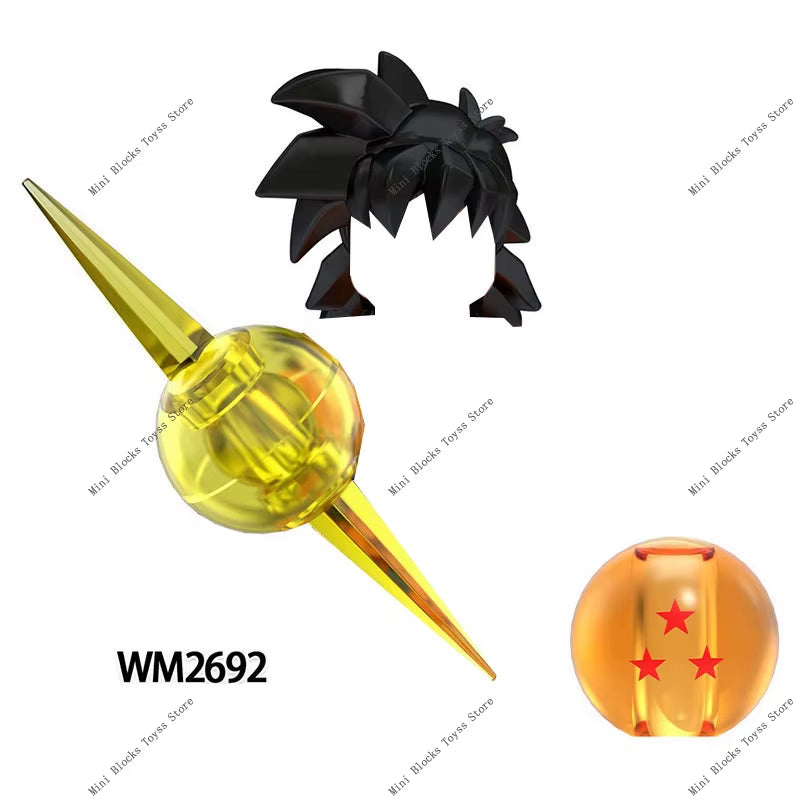 Anime Cartoon TV Son-Goku Gohan Kakarotto Vegeta Zamasu Piccolo Building Blocks for Gifts WM6177 WM6178 WM6179 WM6180 WM6181
