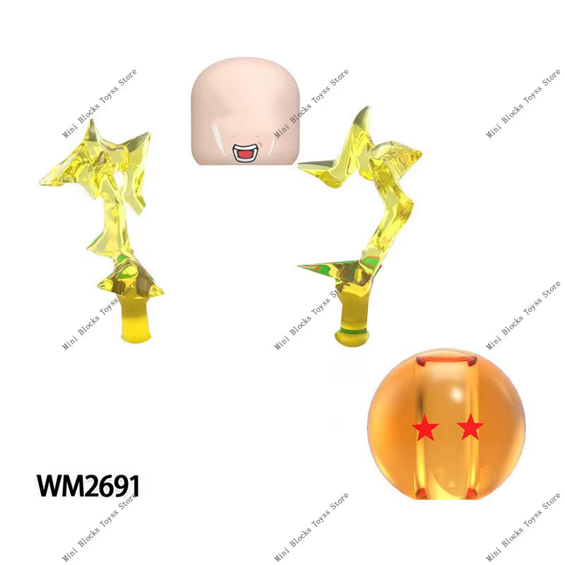 Anime Cartoon TV Son-Goku Gohan Kakarotto Vegeta Zamasu Piccolo Building Blocks for Gifts WM6177 WM6178 WM6179 WM6180 WM6181