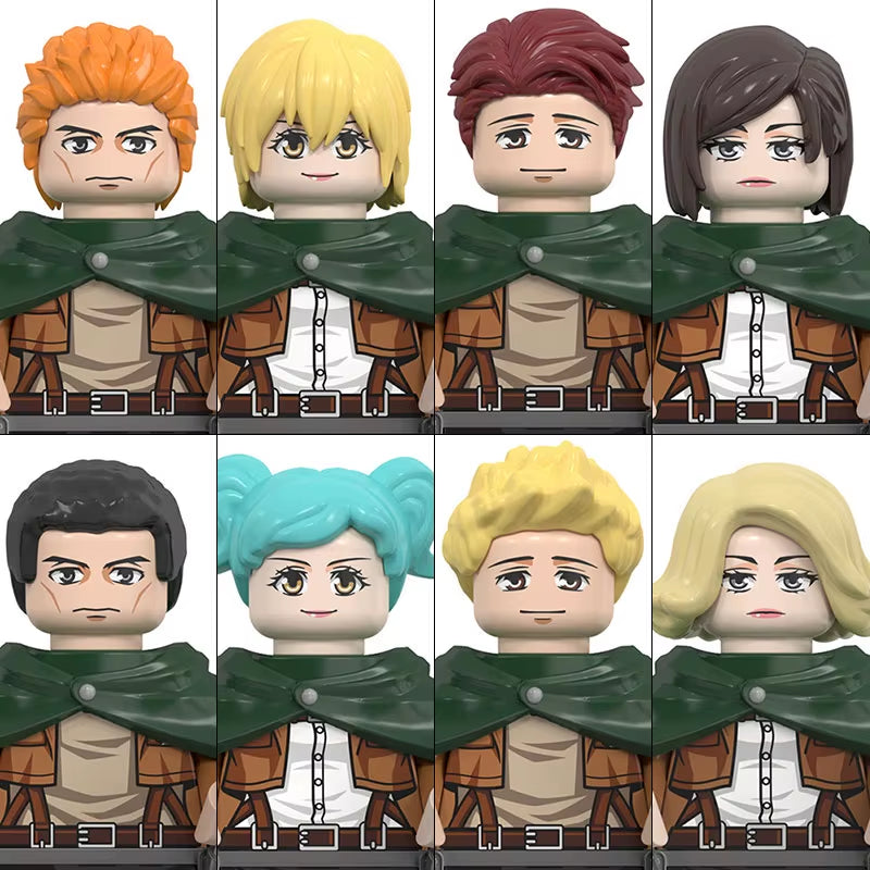 2025 NEW Attack on Titan Levi Ackerman Eren Mikasa Giant Annie Anime Bricks Mini Action Toy Figures Building Blocks Gifts
