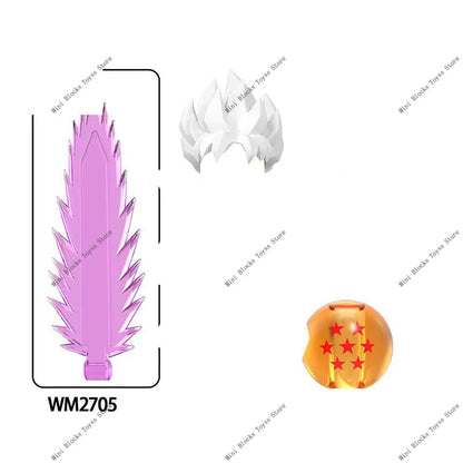 Anime Cartoon TV Son-Goku Gohan Kakarotto Vegeta Zamasu Piccolo Building Blocks for Gifts WM6177 WM6178 WM6179 WM6180 WM6181