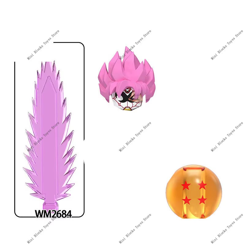 Anime Cartoon TV Son-Goku Gohan Kakarotto Vegeta Zamasu Piccolo Building Blocks for Gifts WM6177 WM6178 WM6179 WM6180 WM6181