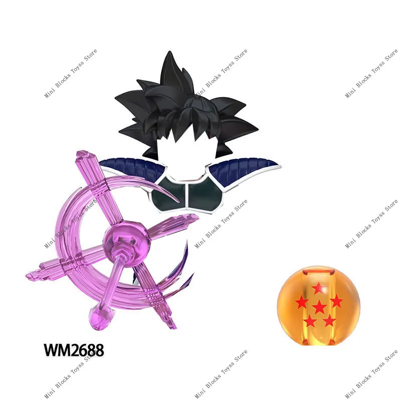 Anime Cartoon TV Son-Goku Gohan Kakarotto Vegeta Zamasu Piccolo Building Blocks for Gifts WM6177 WM6178 WM6179 WM6180 WM6181
