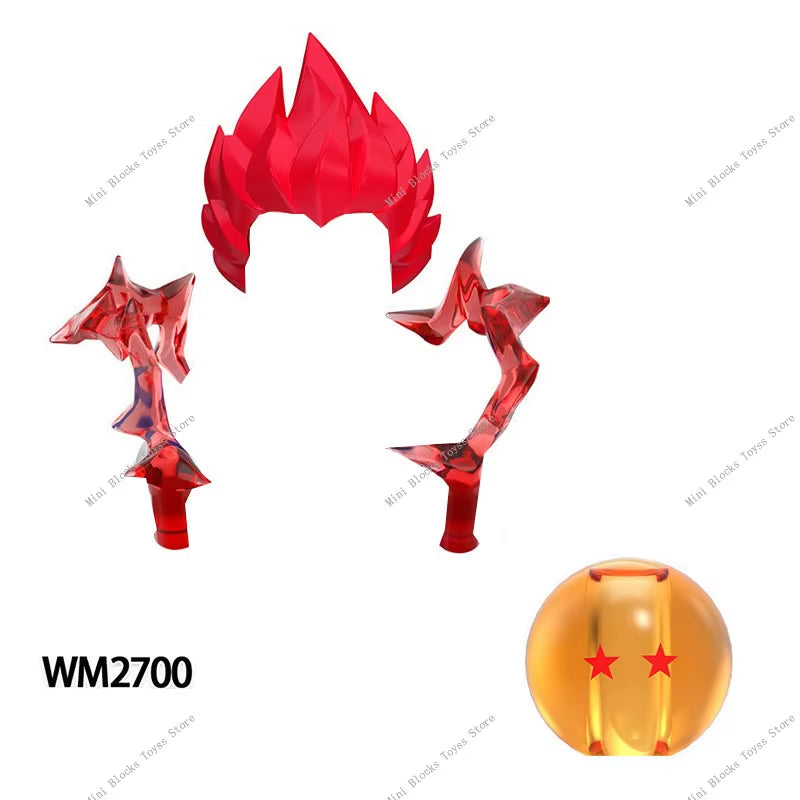 Anime Cartoon TV Son-Goku Gohan Kakarotto Vegeta Zamasu Piccolo Building Blocks for Gifts WM6177 WM6178 WM6179 WM6180 WM6181