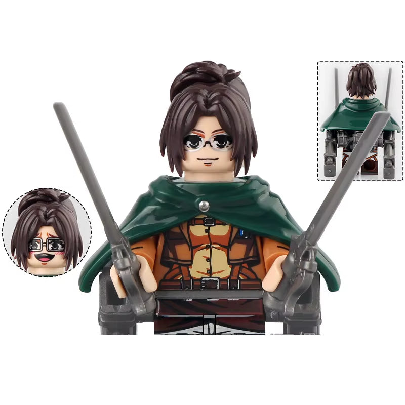 New Attack on Titan Building Blocks Eren Jaeger Levi Ackerman Mikasa Ackerman Mini Action Figure Toys