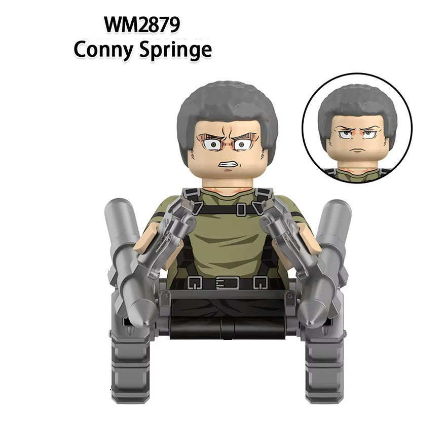 New Attack on Titan Building Blocks Eren Jaeger Levi Ackerman Mikasa Ackerman Mini Action Figure Toys