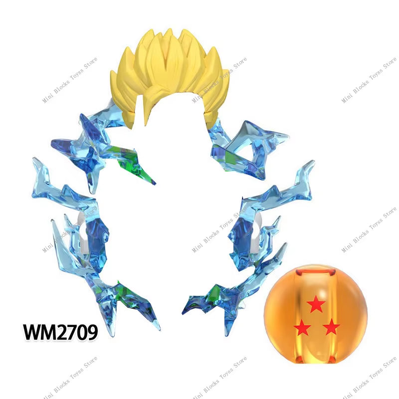 Anime Cartoon TV Son-Goku Gohan Kakarotto Vegeta Zamasu Piccolo Building Blocks for Gifts WM6177 WM6178 WM6179 WM6180 WM6181