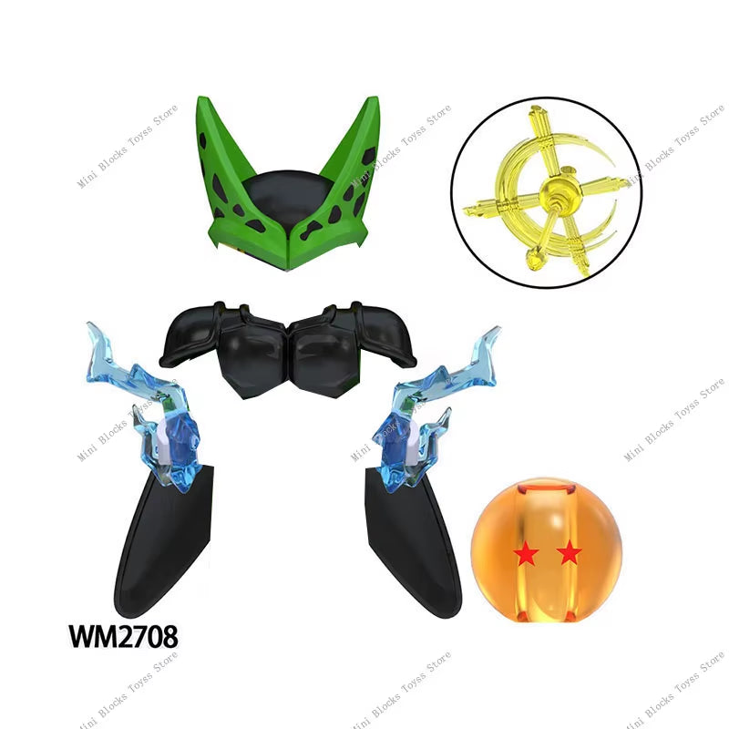 Anime Cartoon TV Son-Goku Gohan Kakarotto Vegeta Zamasu Piccolo Building Blocks for Gifts WM6177 WM6178 WM6179 WM6180 WM6181