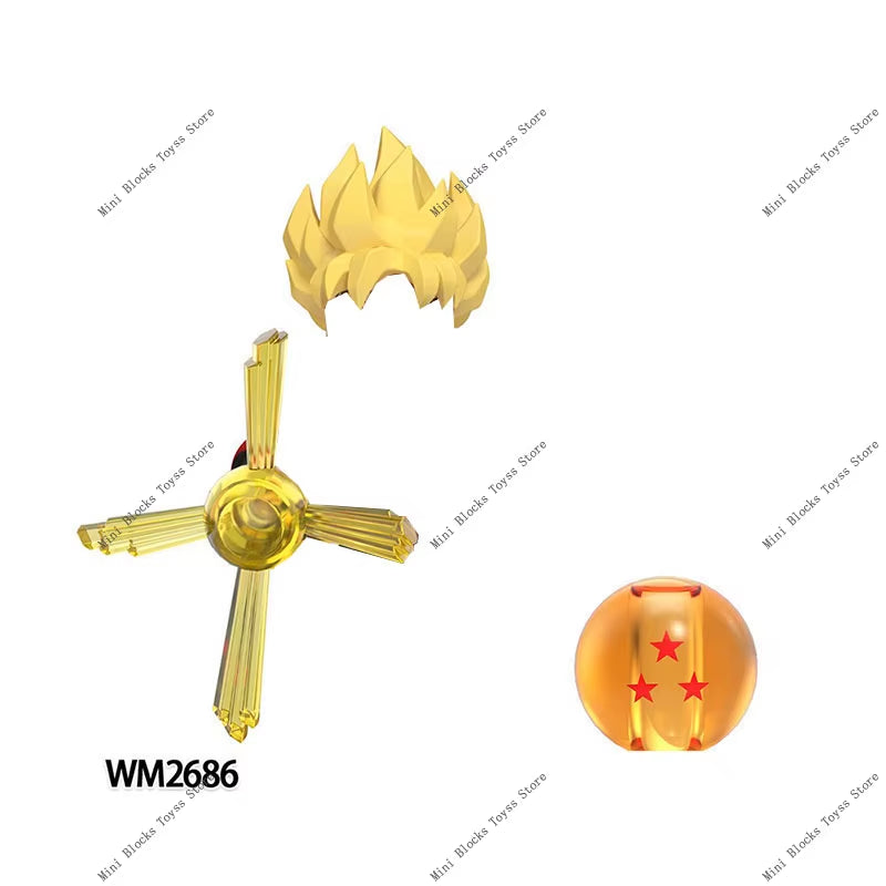 Anime Cartoon TV Son-Goku Gohan Kakarotto Vegeta Zamasu Piccolo Building Blocks for Gifts WM6177 WM6178 WM6179 WM6180 WM6181