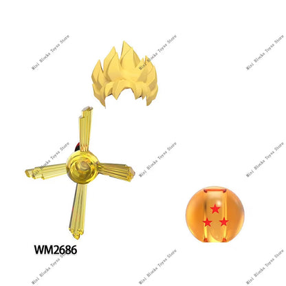 Anime Cartoon TV Son-Goku Gohan Kakarotto Vegeta Zamasu Piccolo Building Blocks for Gifts WM6177 WM6178 WM6179 WM6180 WM6181