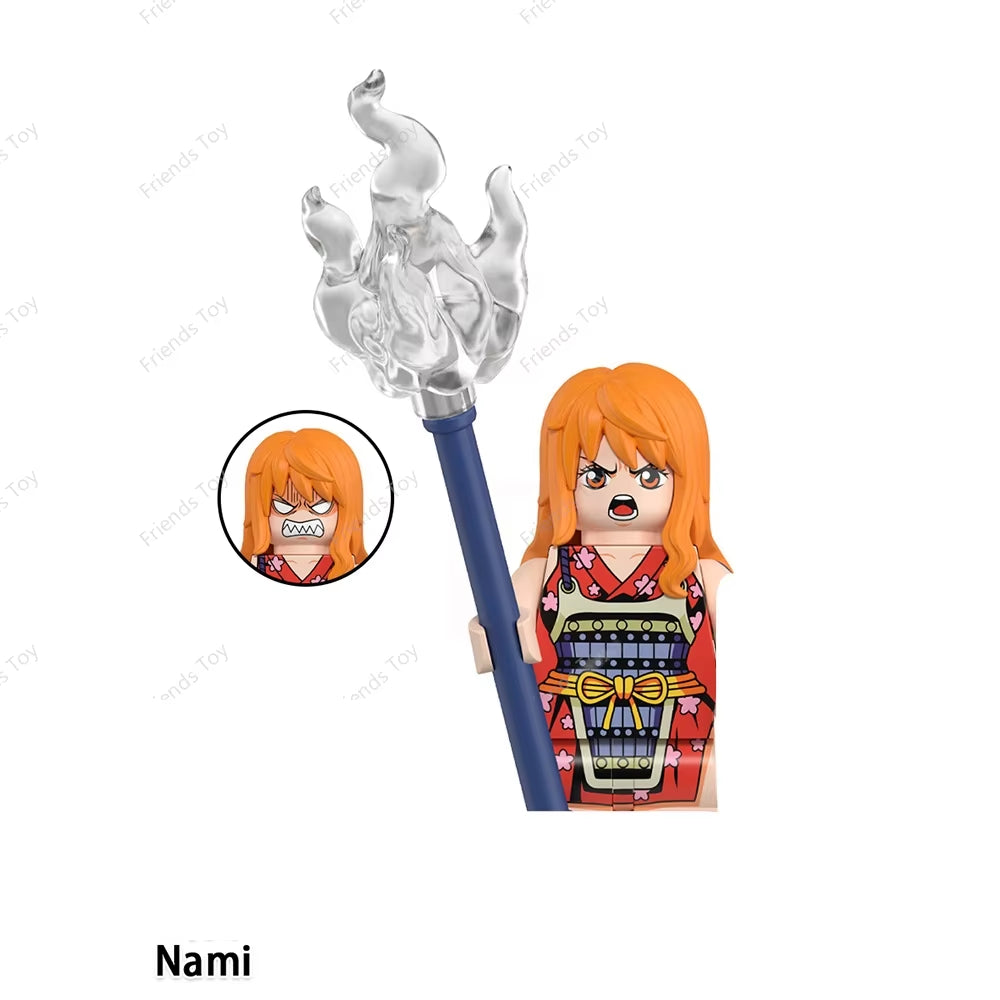 One Piece Luffy OP Uta Sanji Garp Zoro Shanks Hancock‌ Nami‌ Mini Man Blocks Figure WM6195 WM6189 WM6194 WM6193