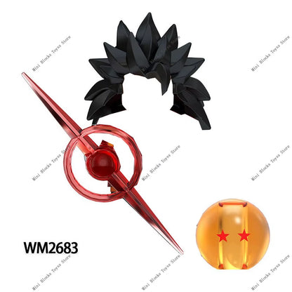Anime Cartoon TV Son-Goku Gohan Kakarotto Vegeta Zamasu Piccolo Building Blocks for Gifts WM6177 WM6178 WM6179 WM6180 WM6181