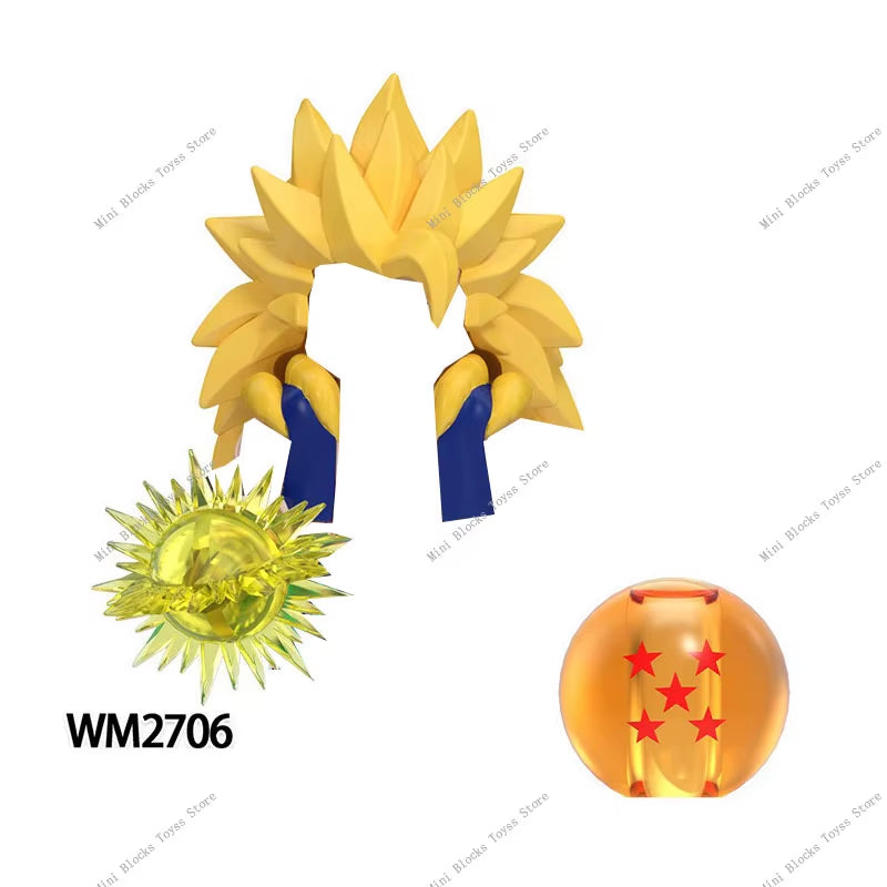 Anime Cartoon TV Son-Goku Gohan Kakarotto Vegeta Zamasu Piccolo Building Blocks for Gifts WM6177 WM6178 WM6179 WM6180 WM6181