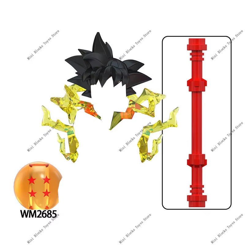 Anime Cartoon TV Son-Goku Gohan Kakarotto Vegeta Zamasu Piccolo Building Blocks for Gifts WM6177 WM6178 WM6179 WM6180 WM6181