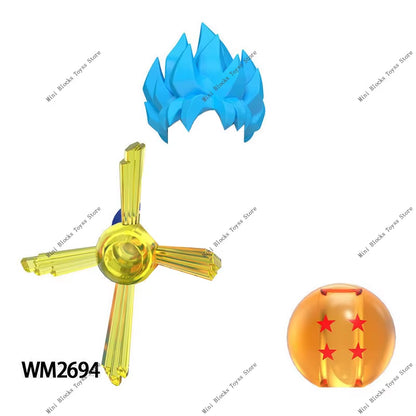 Anime Cartoon TV Son-Goku Gohan Kakarotto Vegeta Zamasu Piccolo Building Blocks for Gifts WM6177 WM6178 WM6179 WM6180 WM6181